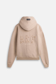 Hoodie Logo Zip ART Sand Stone Wash