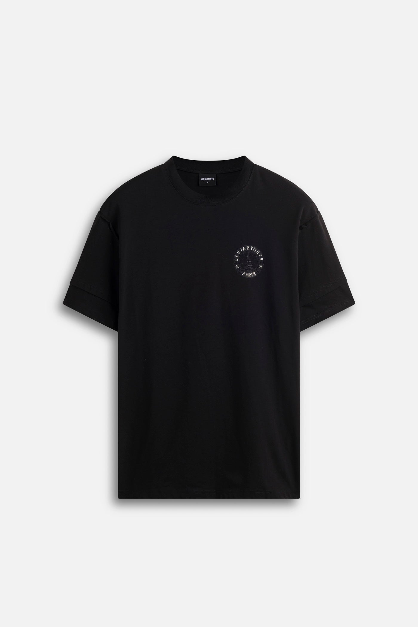 T-Shirt Paris Essential Crystal Strass Black