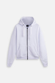 Hoodie logo zip essential White