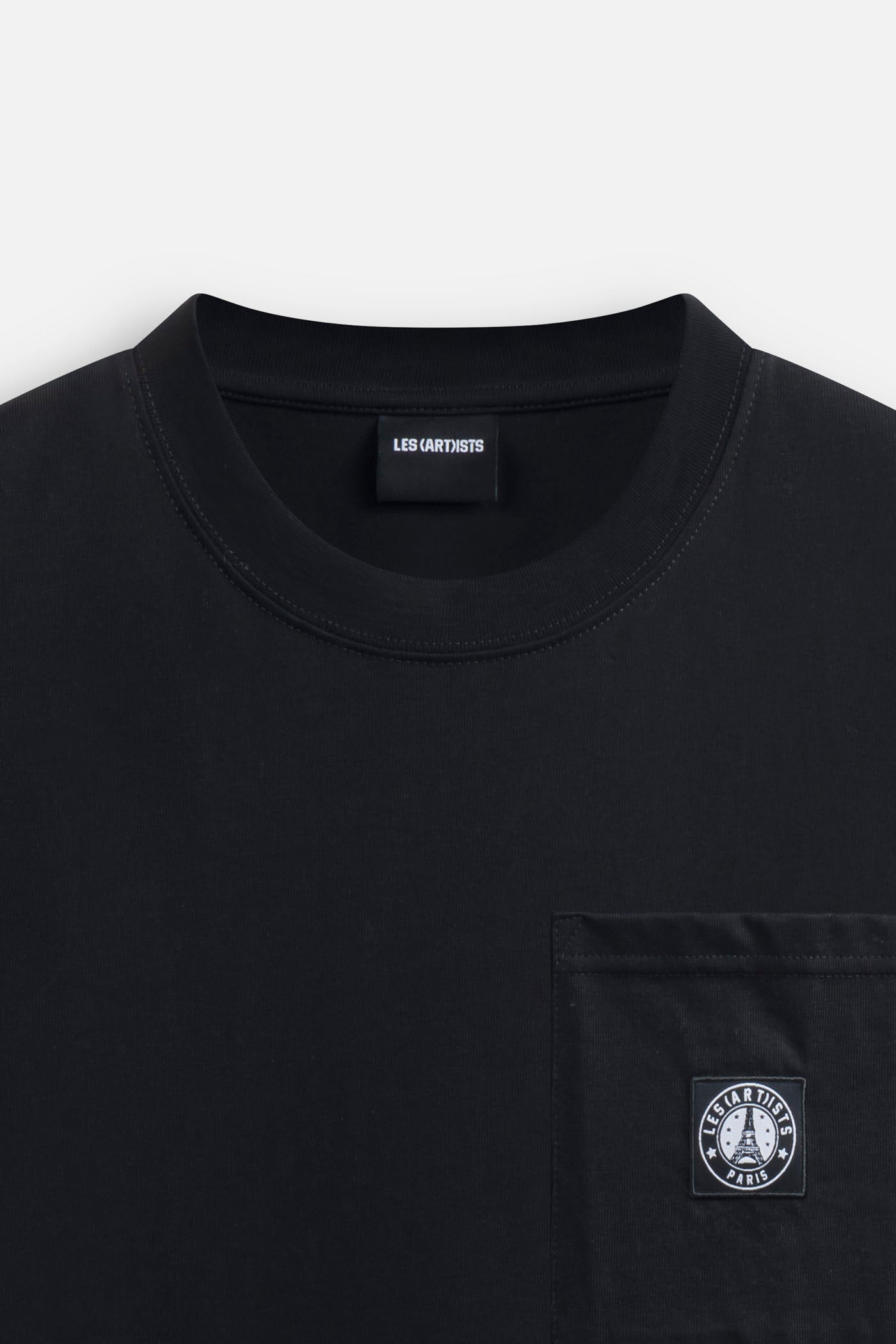 T-shirt Embroidery Pocket Label Essential Black
