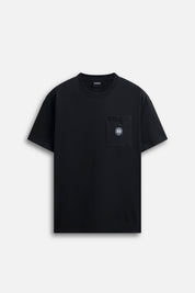 T-shirt Embroidery Pocket Label Essential Black