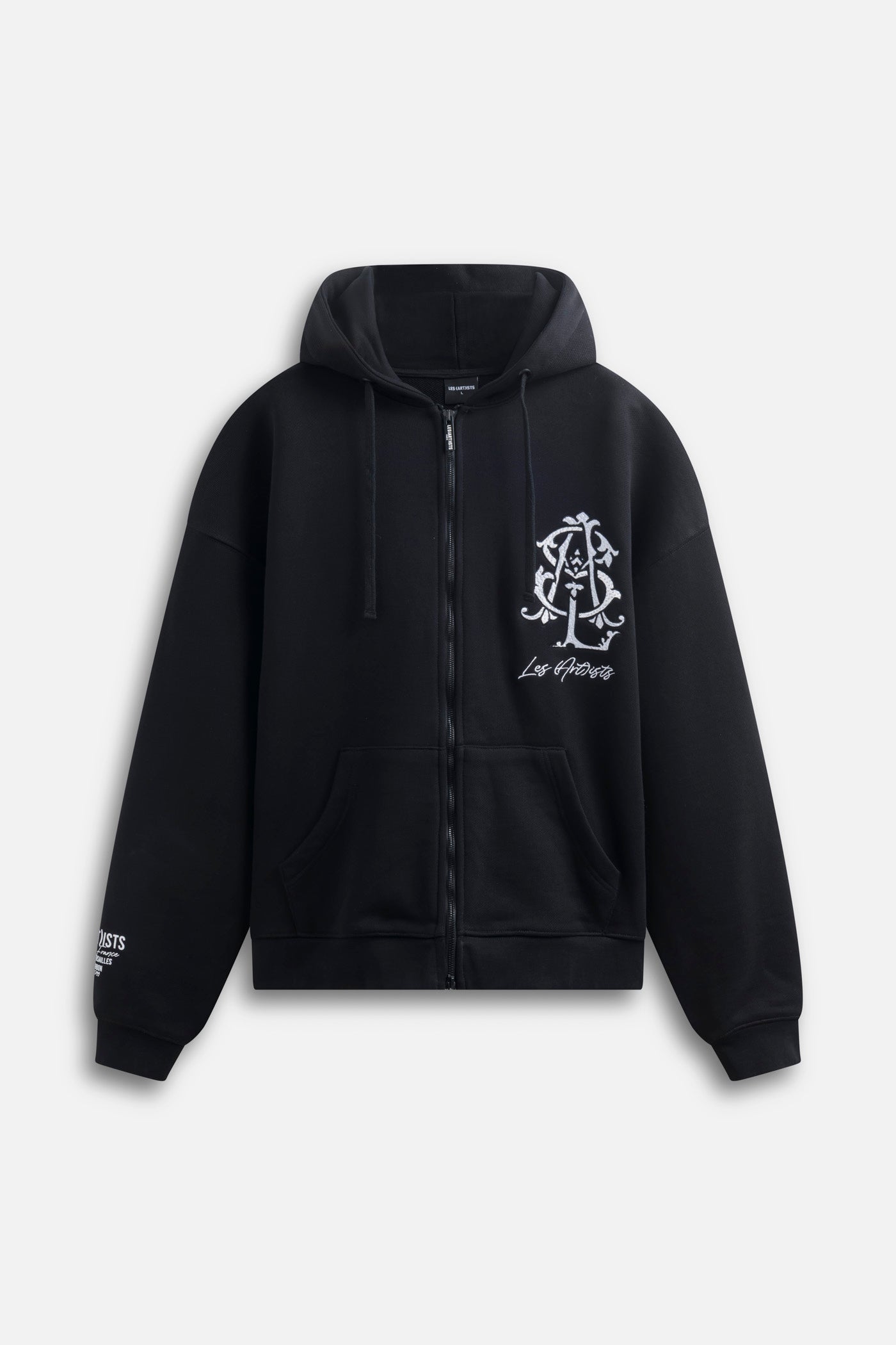 Hoodie Zip Monogram Black