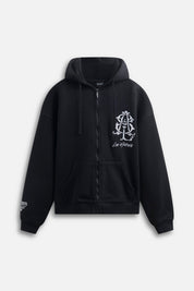 Hoodie Zip Monogram Black