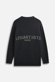 Jacquard sweater logo Essential Black