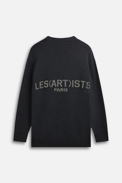 Jacquard sweater logo Essential Black